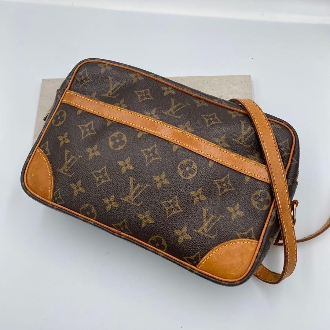 LOUIS VUITTON Trocadero Monogram Crossbody Shoulder Bag Brown Vintage Japan