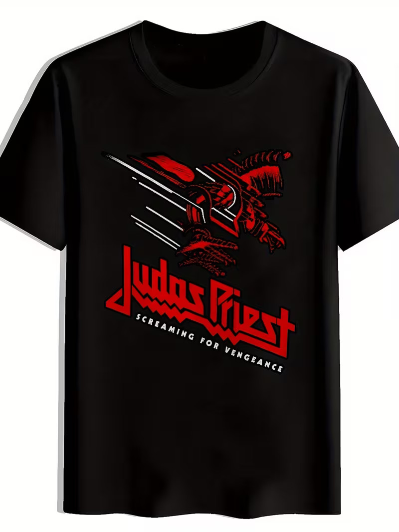 [Vintage Rock Band Tee] Black Vintage Rock Band Graphic Men's T-Shirt | Short Sl