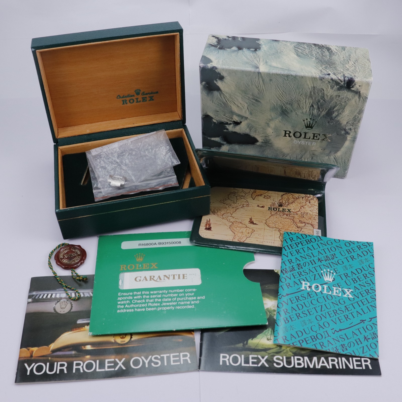 Vintage Rolex Box And Papers For Ref16800 W/Tag and Extra Link, (M01-144)