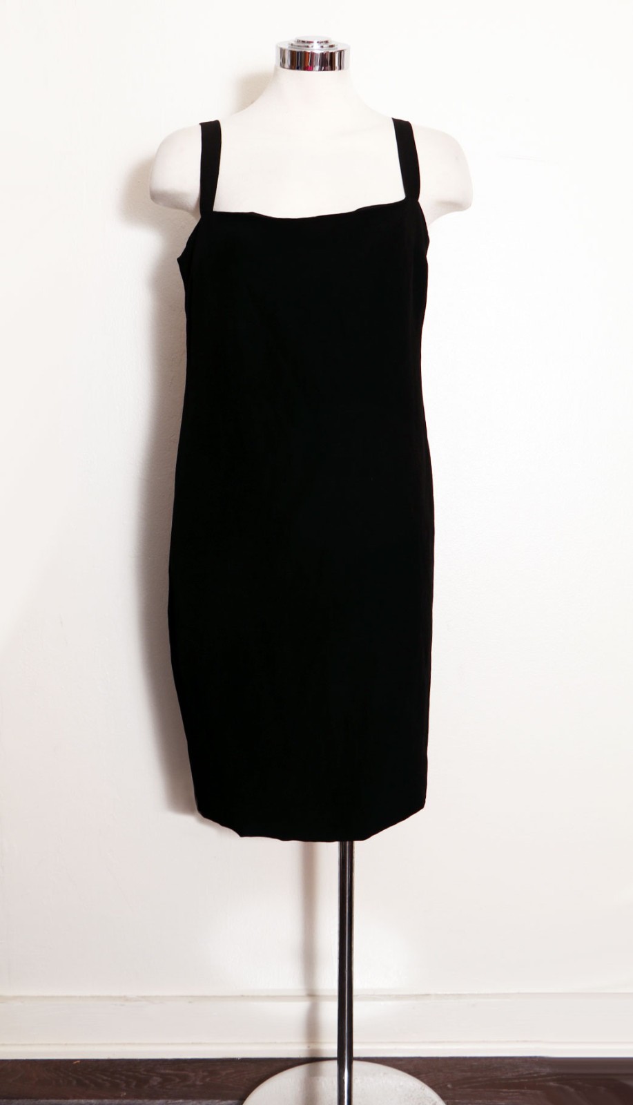 70's BOB MACKIE Black Shift Dress Vintage 1960's Designer LBD Little Black Dress