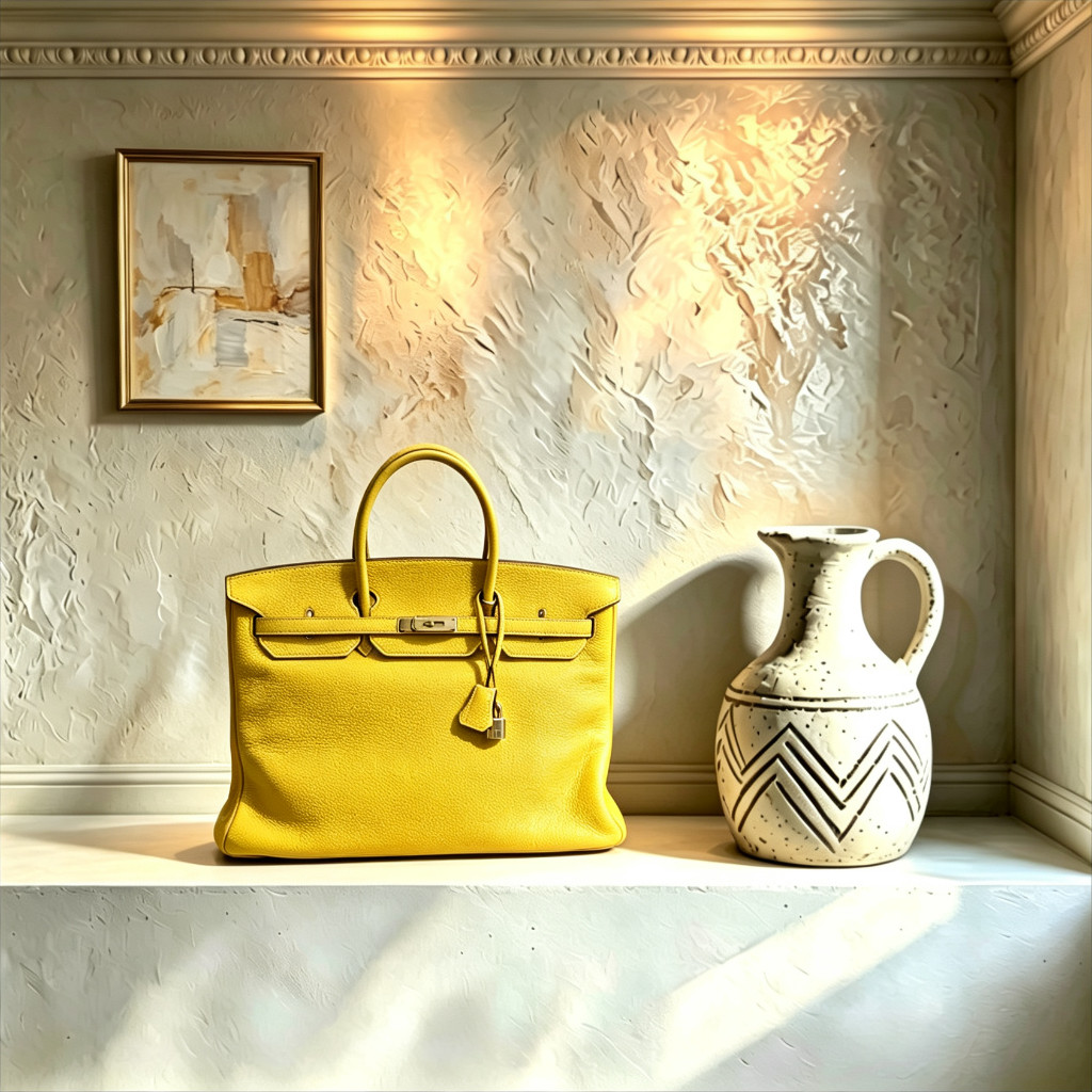 Hermès Birkin 40 Amber Yellow Gold HW Togo Leather Vintage Top Handle Bag Rare
