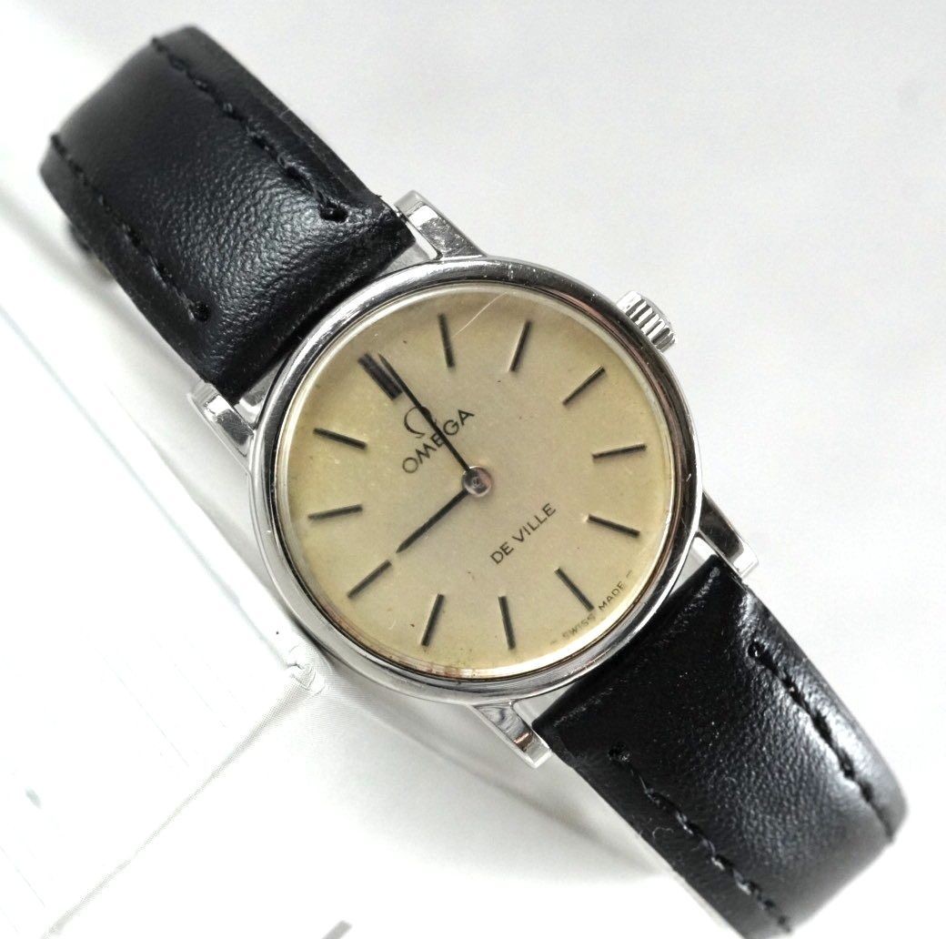 Omega De Ville Manual Wind 2 Hands Silver Case Vintage Antique Dress Watch Cal.6