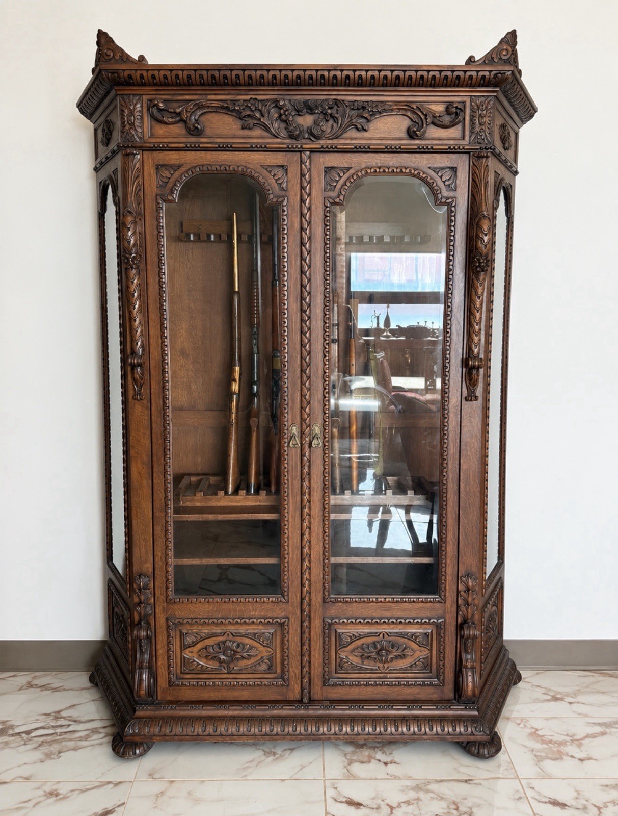 Tiger Oak Gun Cabinet