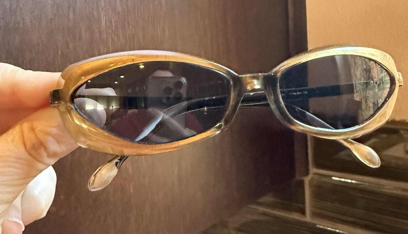 1950’s Vintage Brown Amber Mod Translucent Cat eye Sunglasses Made In Taiwan 