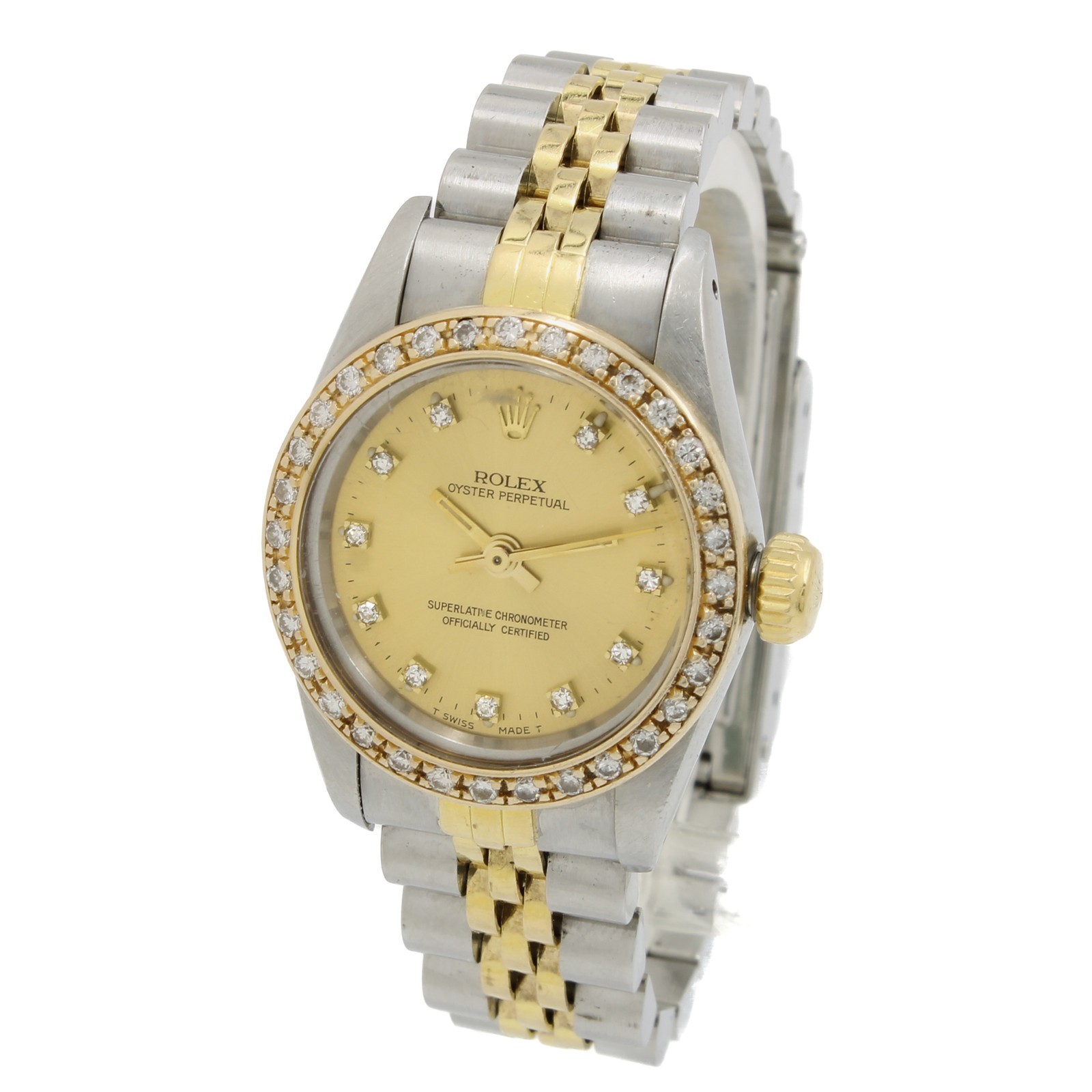 Vintage Ladies' Rolex Oyster Perpetual 67193 24mm Champagne Dial #W319816-1