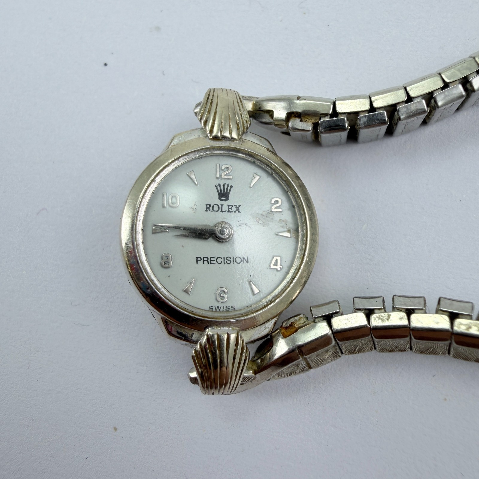 Vintage Rolex Precision 10K Gold Filled Women's Mechanical Watch 17mm (M01-020)