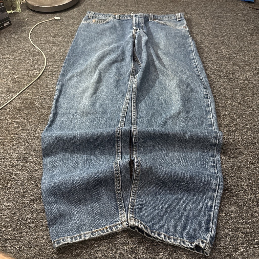 Levi's 550 Men's Jeans Vintage 90s Orange Tab, Light Wash, Denim, Relaxed Fit