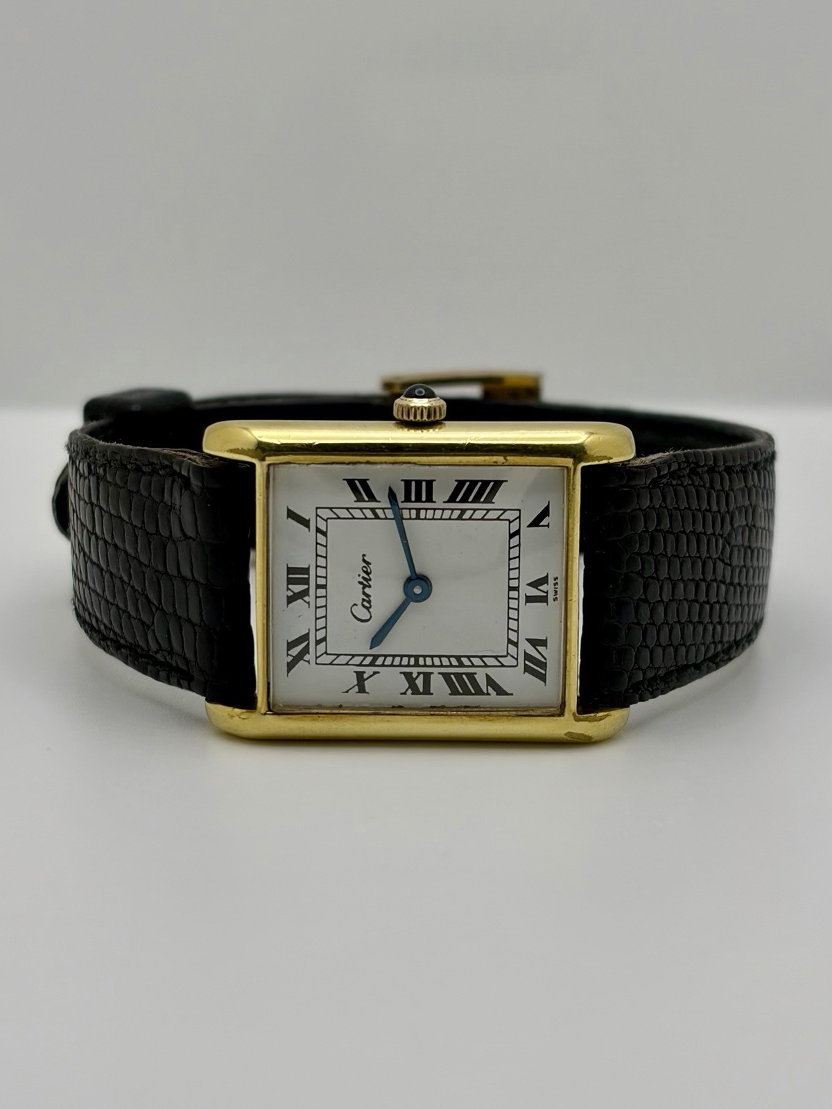 Vintage Cartier Tank 2874 Manual Wind 18K Gold Electroplated 23mm Swiss Watch