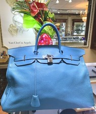 Hermes Birkin Traveling Bag Limited Edition Blue Jean, Mint condition