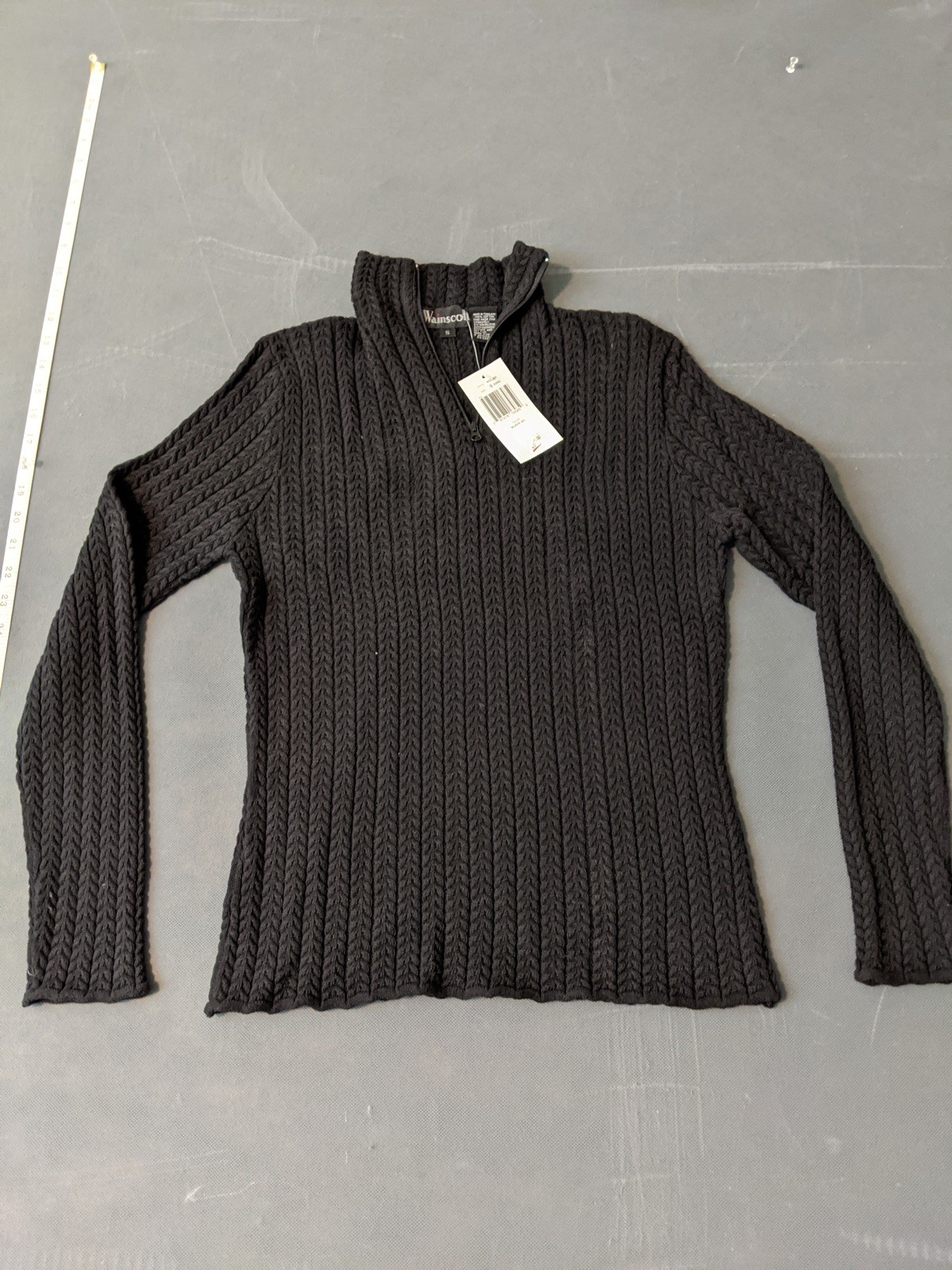 Vintage Wainscott Embellished Cable Knit Turtleneck Sweater - Size s 