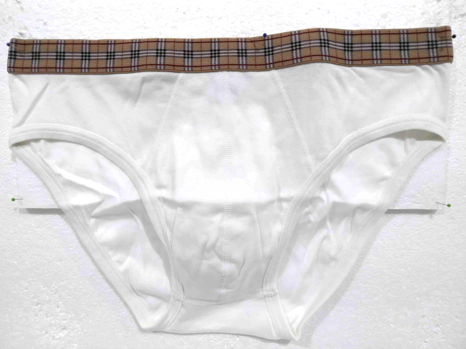 BURBERRY, 1 Low-rise brief - Size Large, White, Vintage, New