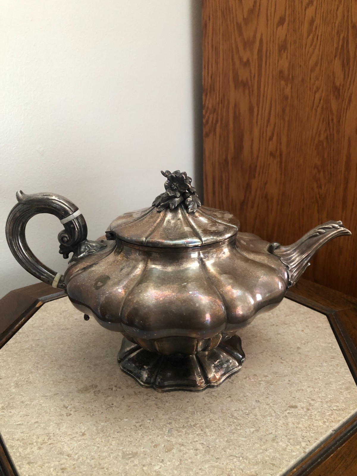 Vintage Silver Plated Coffee Tea Pot 7" tall