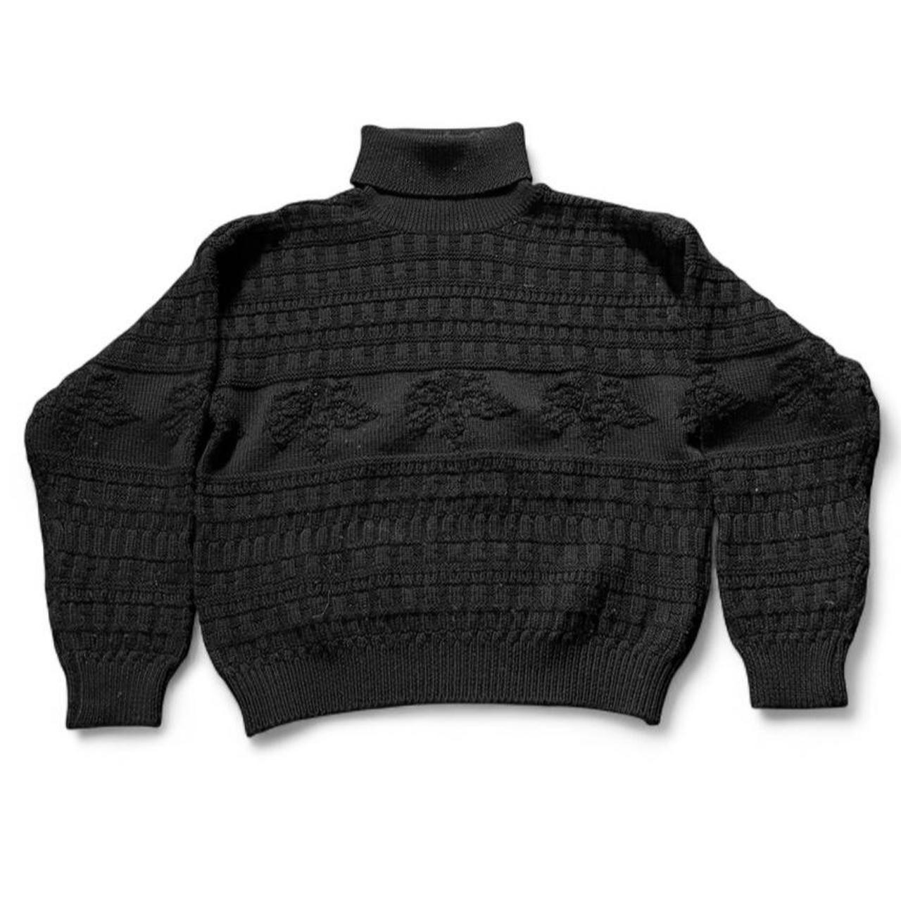 80s vintage Gap womens black turtleneck sweater - excellent condition 100% wool