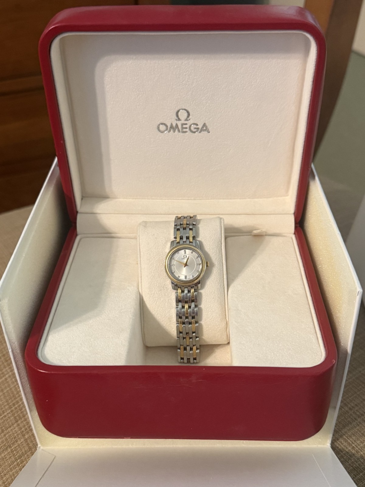 Vintage OMEGA De Ville Prestige Ladies Watch - 18K Yellow Gold & Stainless Steel