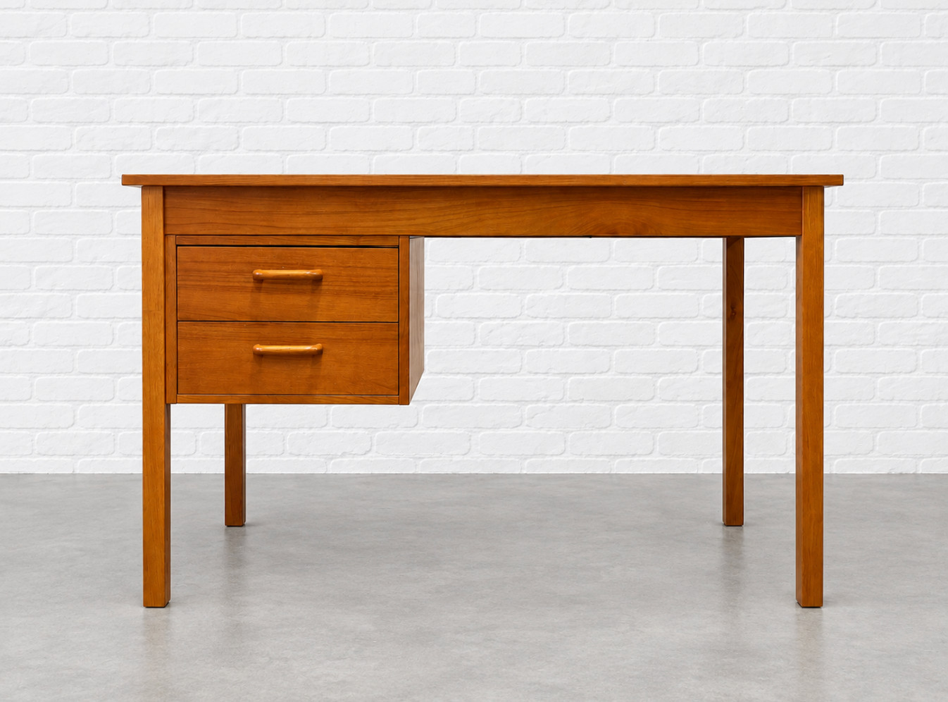 Apartment Sized Mid Century MODERN Teak DESK | Compact Danish Writing Desk, 1960