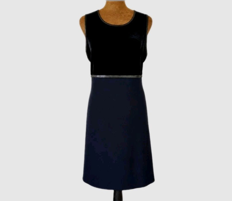 Vintage 90s Y2K Little Black Dress Cocktail Velvet Stretch Size M Sleeveless