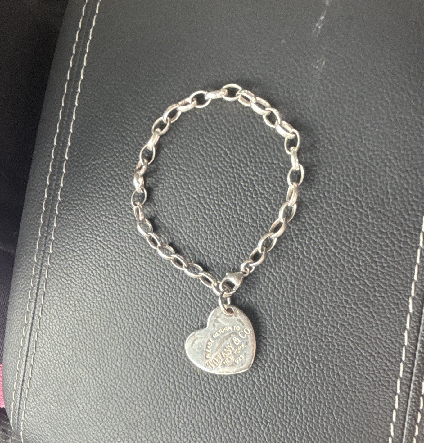 Vintage Tiffany & Co. Return to Tiffany Heart Tag Charm Bracelet 925