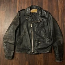 70s Schott Perfecto Double Rider Jacket 40 Black Vintage with Braided Details