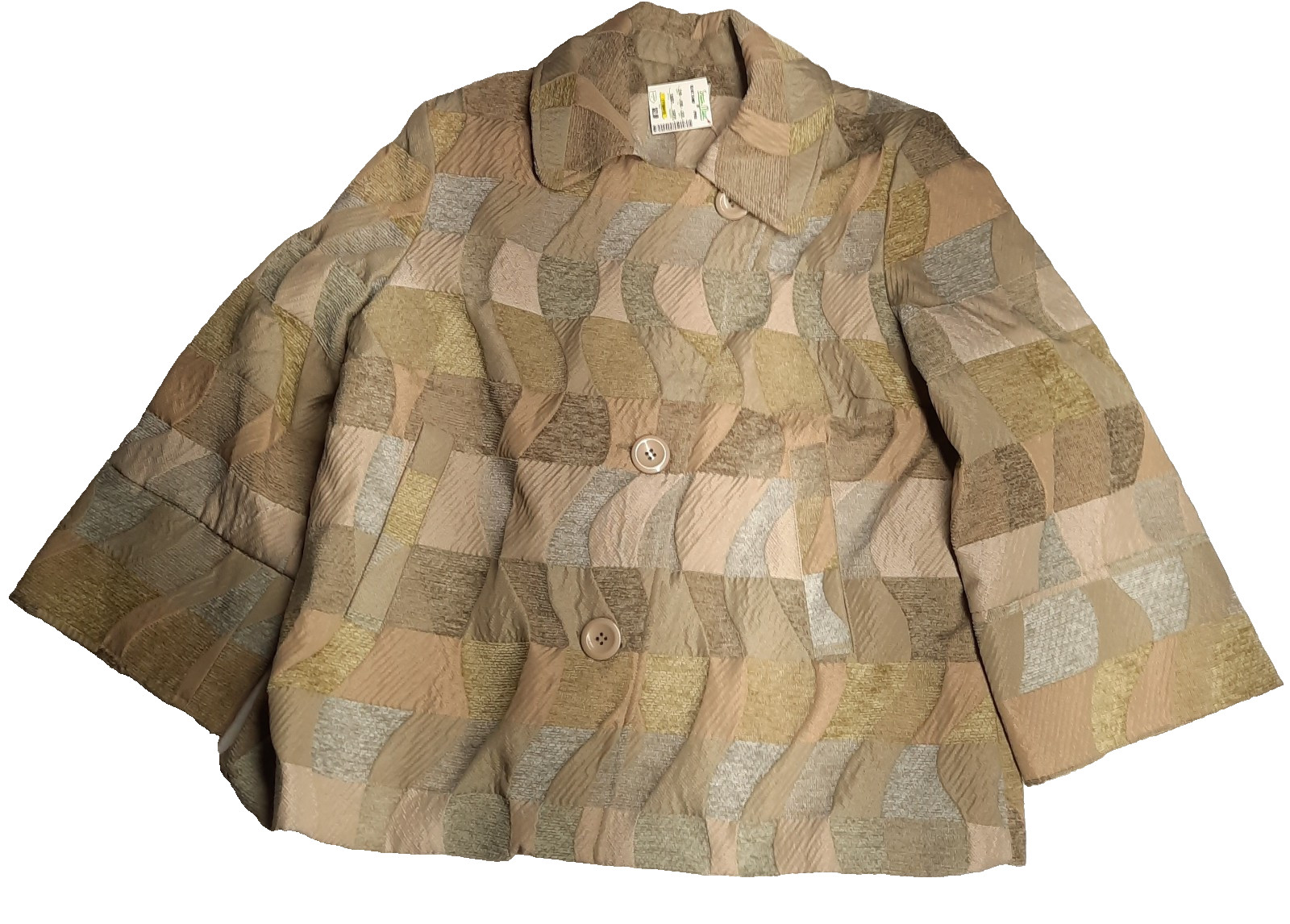 ERIN LONDON Blazer Coat Women's L Multicolor Brocade Vintage Style Tapestry