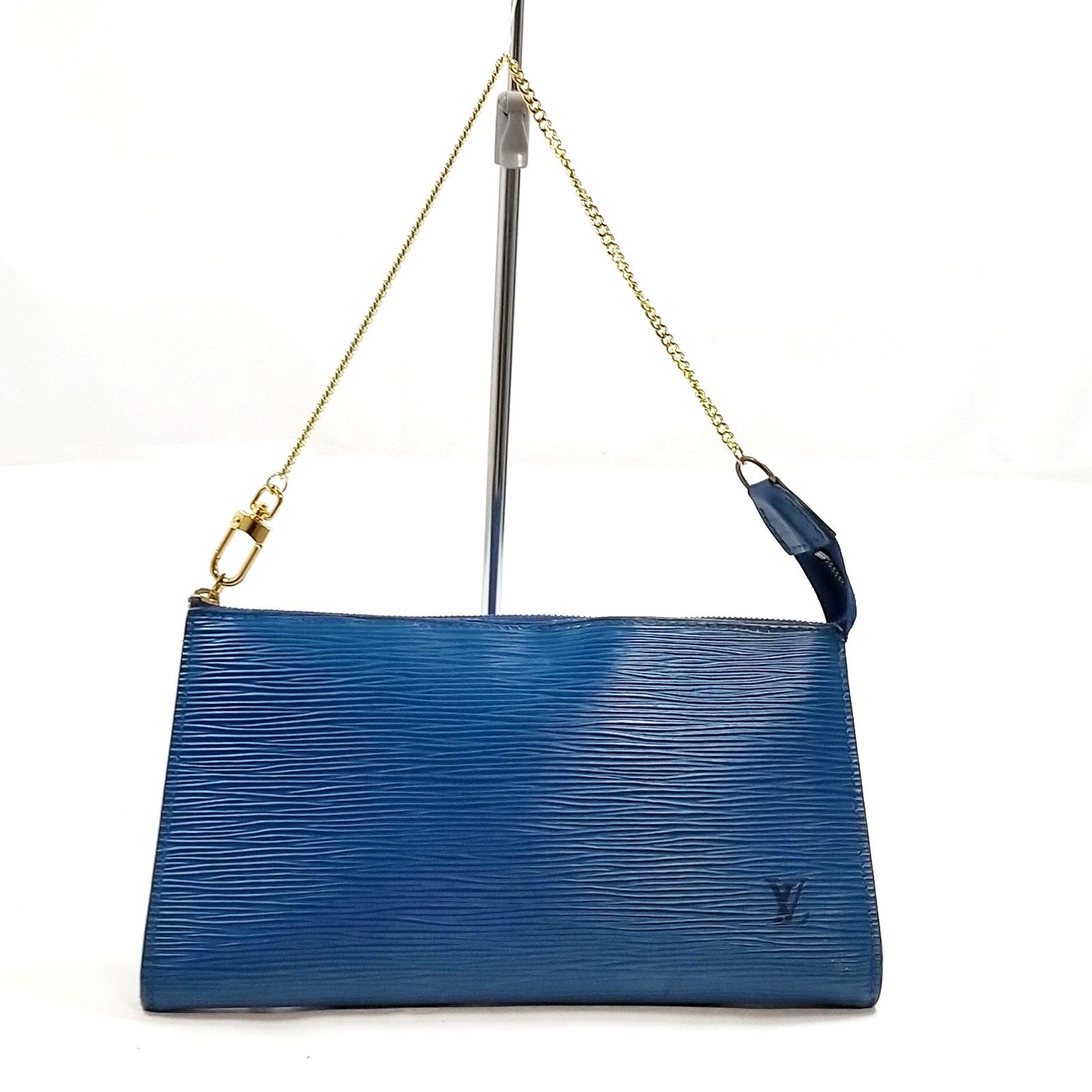 Louis Vuitton Vintage Pochette Accessoires Epi Blue Pouch France 5514281