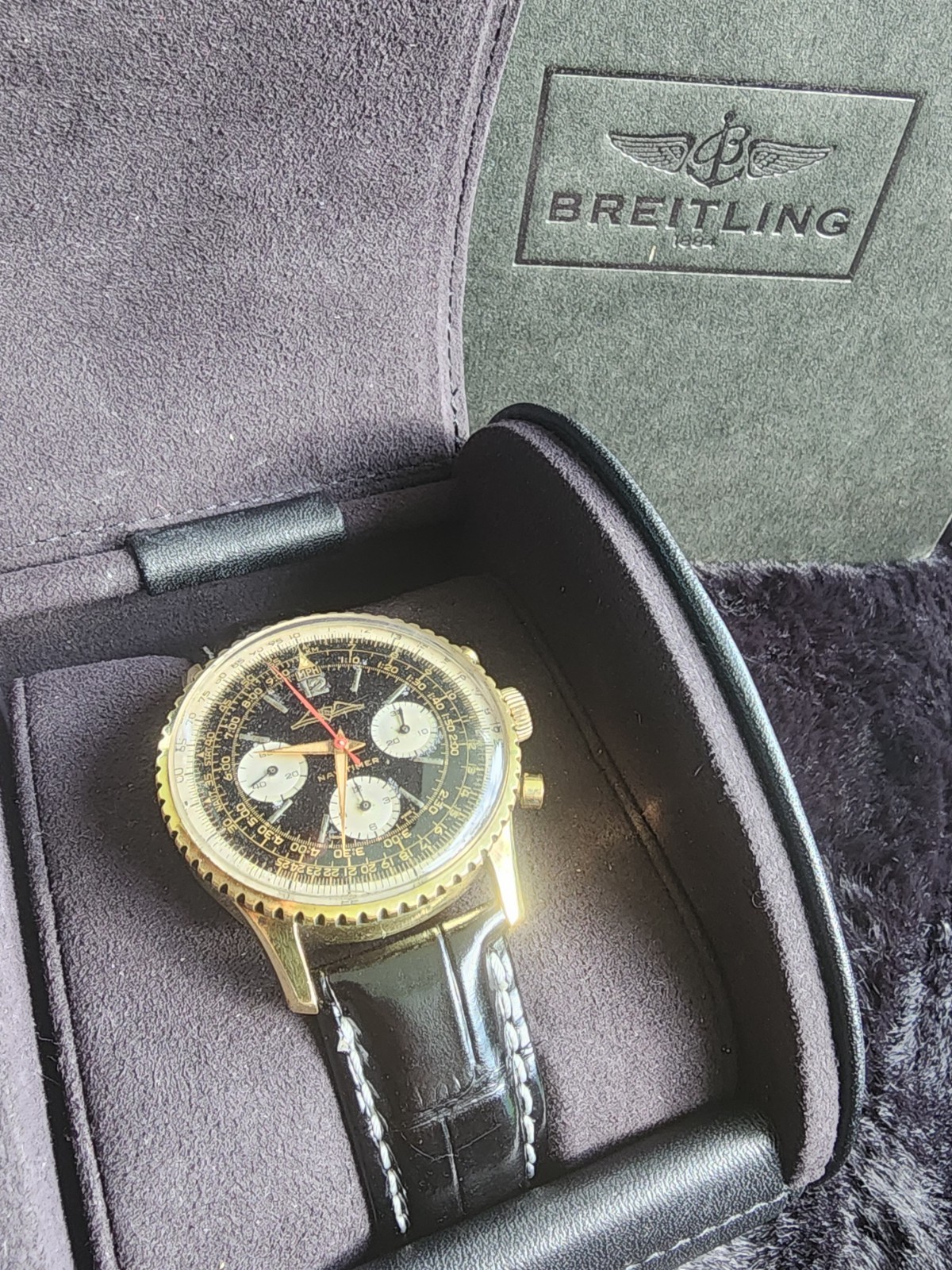 Breitling Vintage Navitimer 806 Black Gold Wing Logo. Great Deal, Includes more!