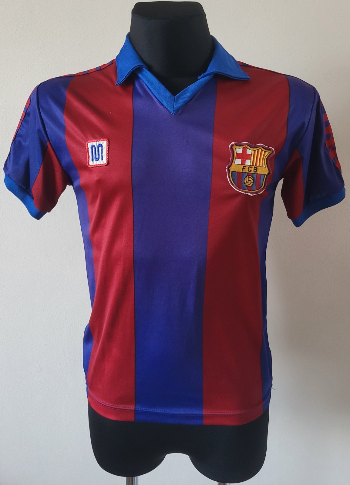 Vintage Barcelona 1984-89 Home Football Shirt #10 Maradona Meyba Style Replica S