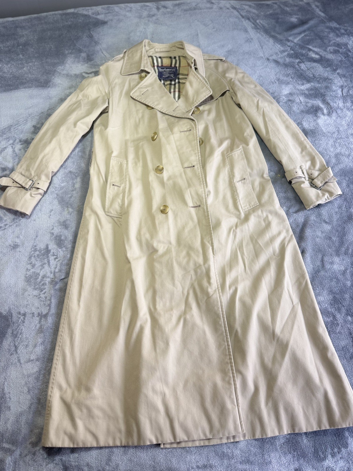 Vintage Burberry Prorsum Kensington Trench Coat Women’s Size SMALL no belt -A07