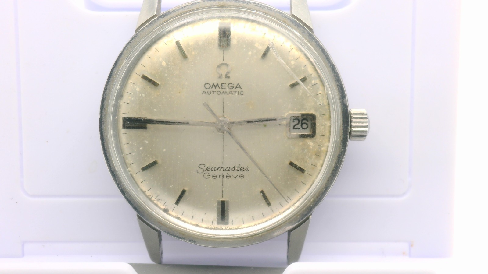Vintage 1968 Omega Seamaster Geneve Cal. 565 Silver Dial