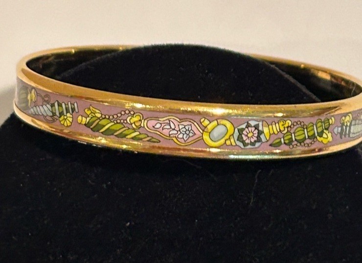 Vintage Hermes Enamel Bangle PM