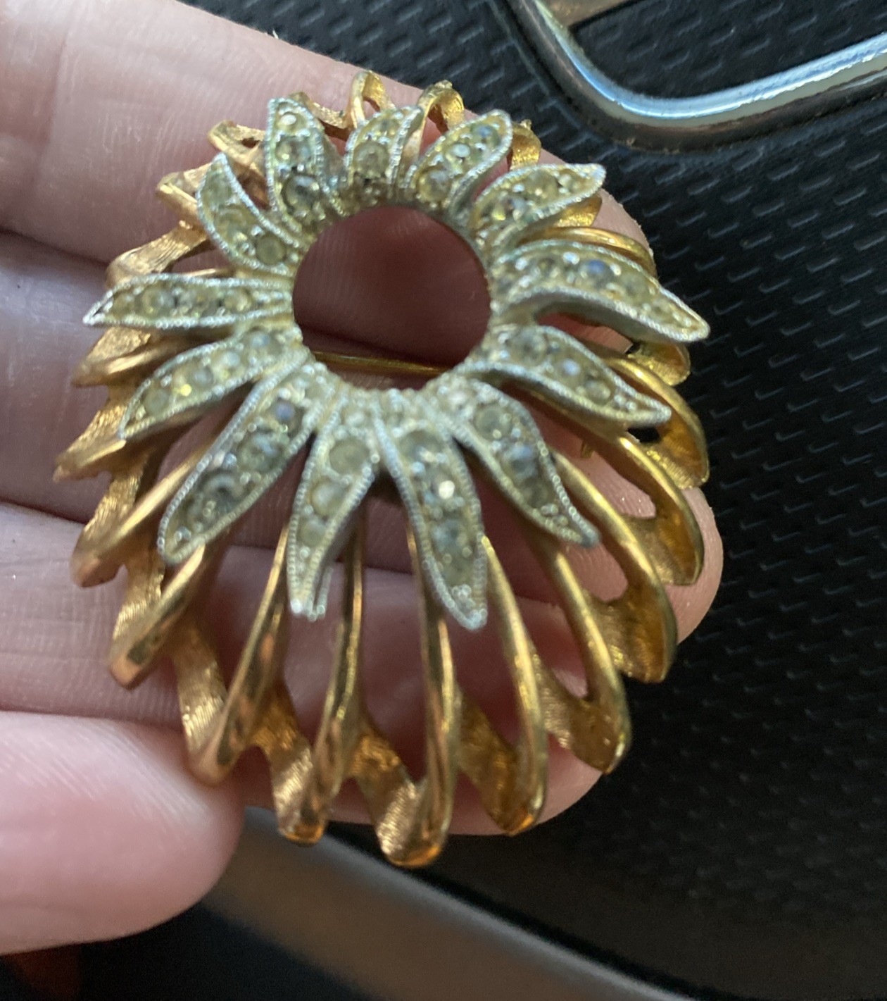 Incredibly Rare Jean Schlumberger Pre-Tiffany's Crystal Floral Costume Brooch 