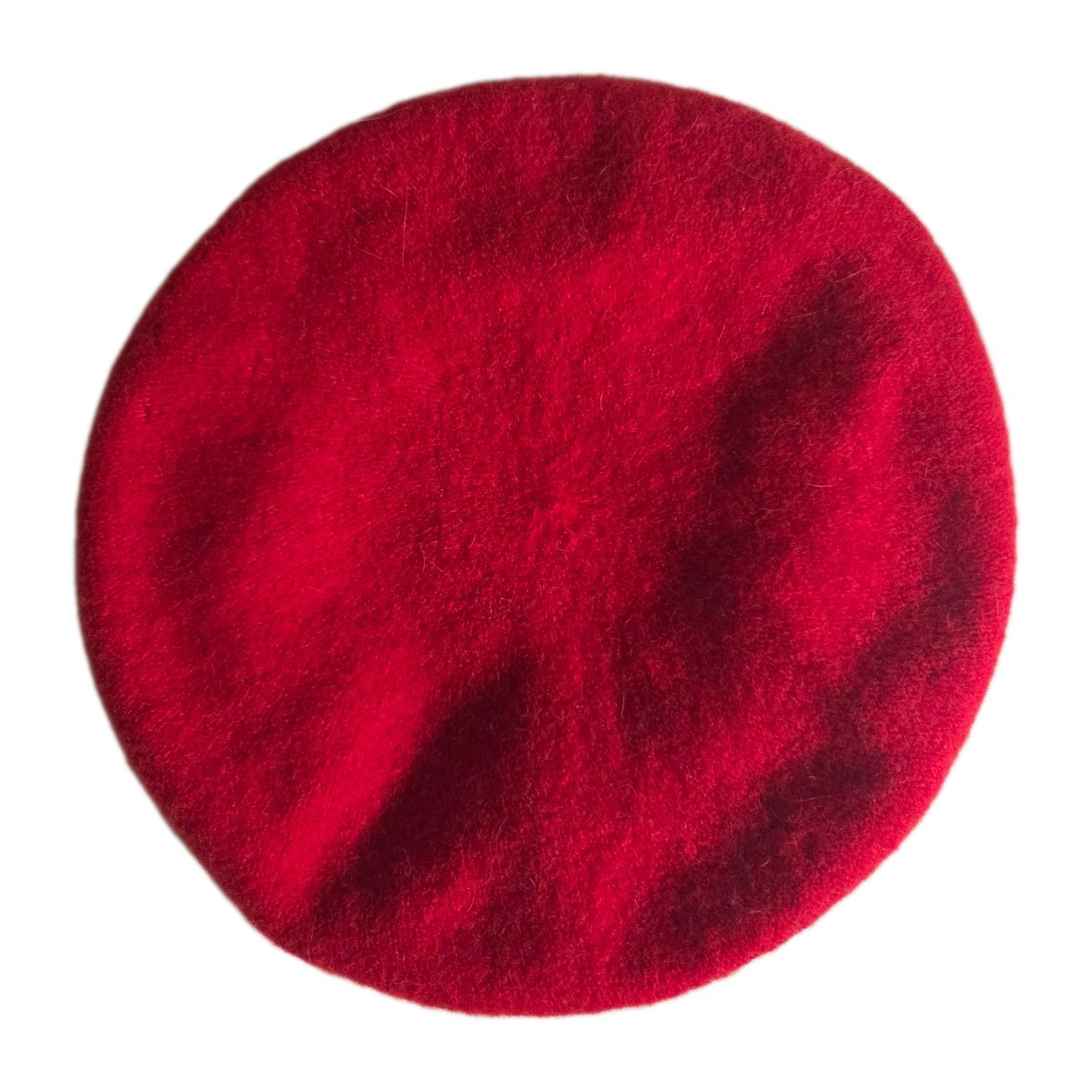 Vintage Red Beret Wool Small Hat Warm Vtg