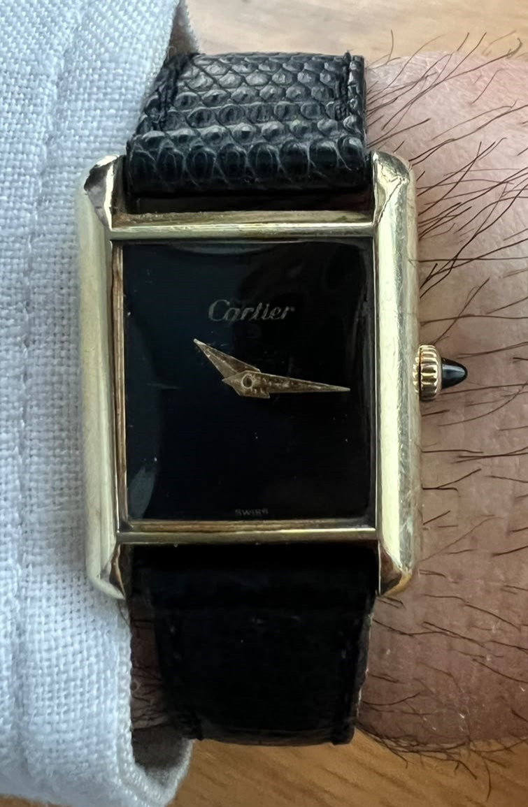 Vintage Cartier Tank Pre Must 70s Gold Electroplated 21mm