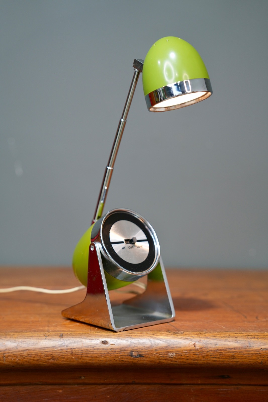 Vintage Telescoping Desk Lamp Hamilton Green Mid Century eyeball Light Atomic