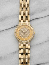 Vintage 1990s Patek Philippe Dress 3963/1J 18K YG Pave Dial Manual 32mm