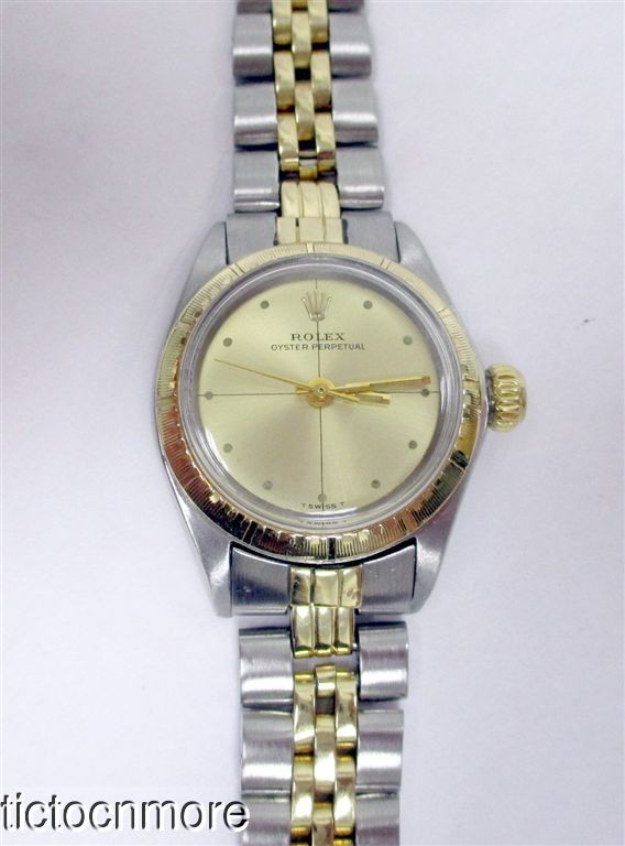 VINTAGE ROLEX OYSTER 26j WATCH ZEPHYR CROSSHAIR BEZEL CHAMPAGNE DIAL 6804