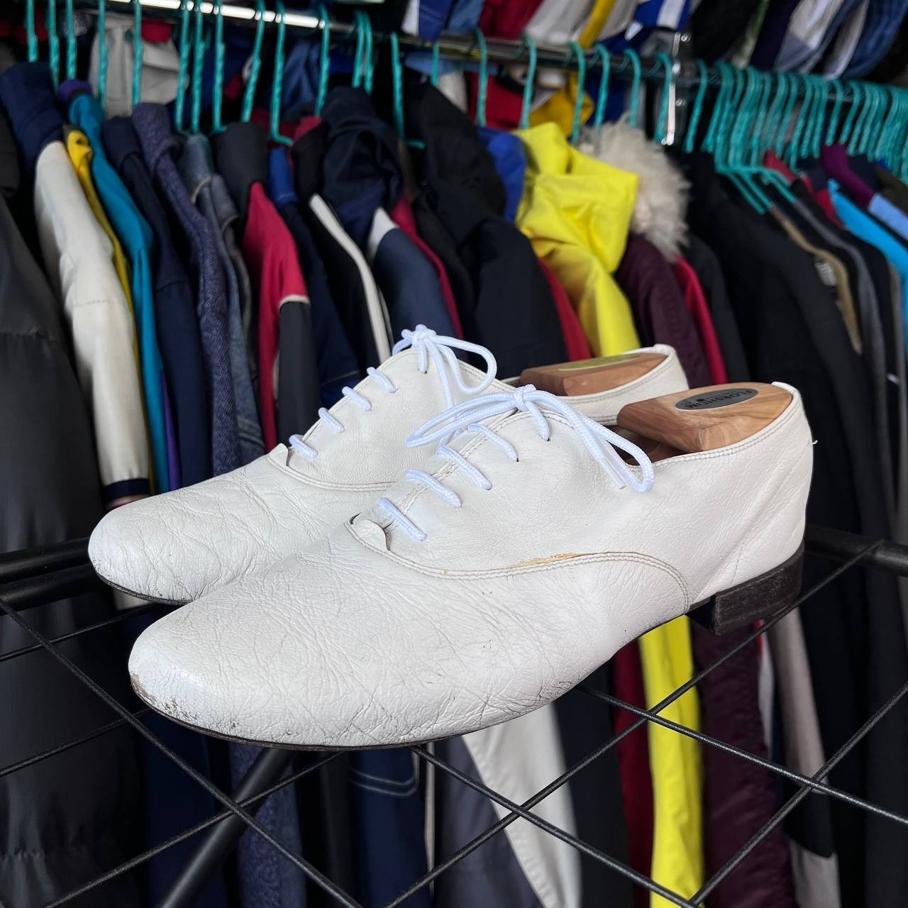 Vintage Repetto Paris White Leather Zizi Oxford Shoes Size 42