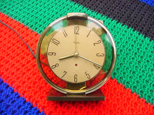 VINTAGE MCM ART DECO WESTCLOX ORACLE METAL ELECTRIC MANTEL CLOCK MODEL S6-E