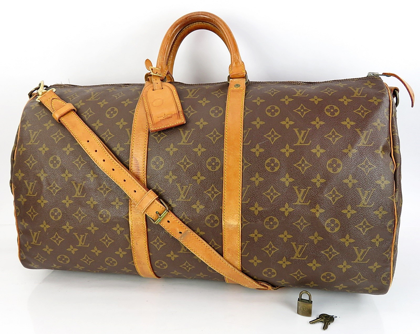 Auth Vintage LOUIS VUITTON Keepall Bandouliere 55 Monogram Duffel Bag #64058