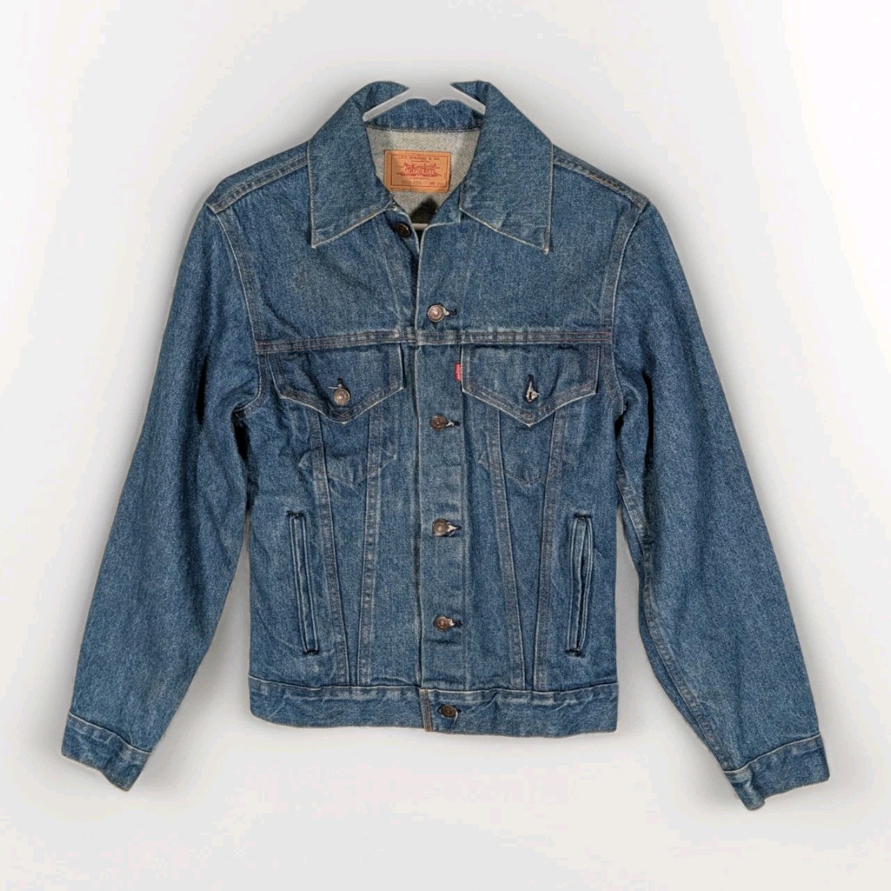 Vintage 80s 90s Levi's Type III Denim Trucker Jacket USA Size 34 Blue 70506-0214