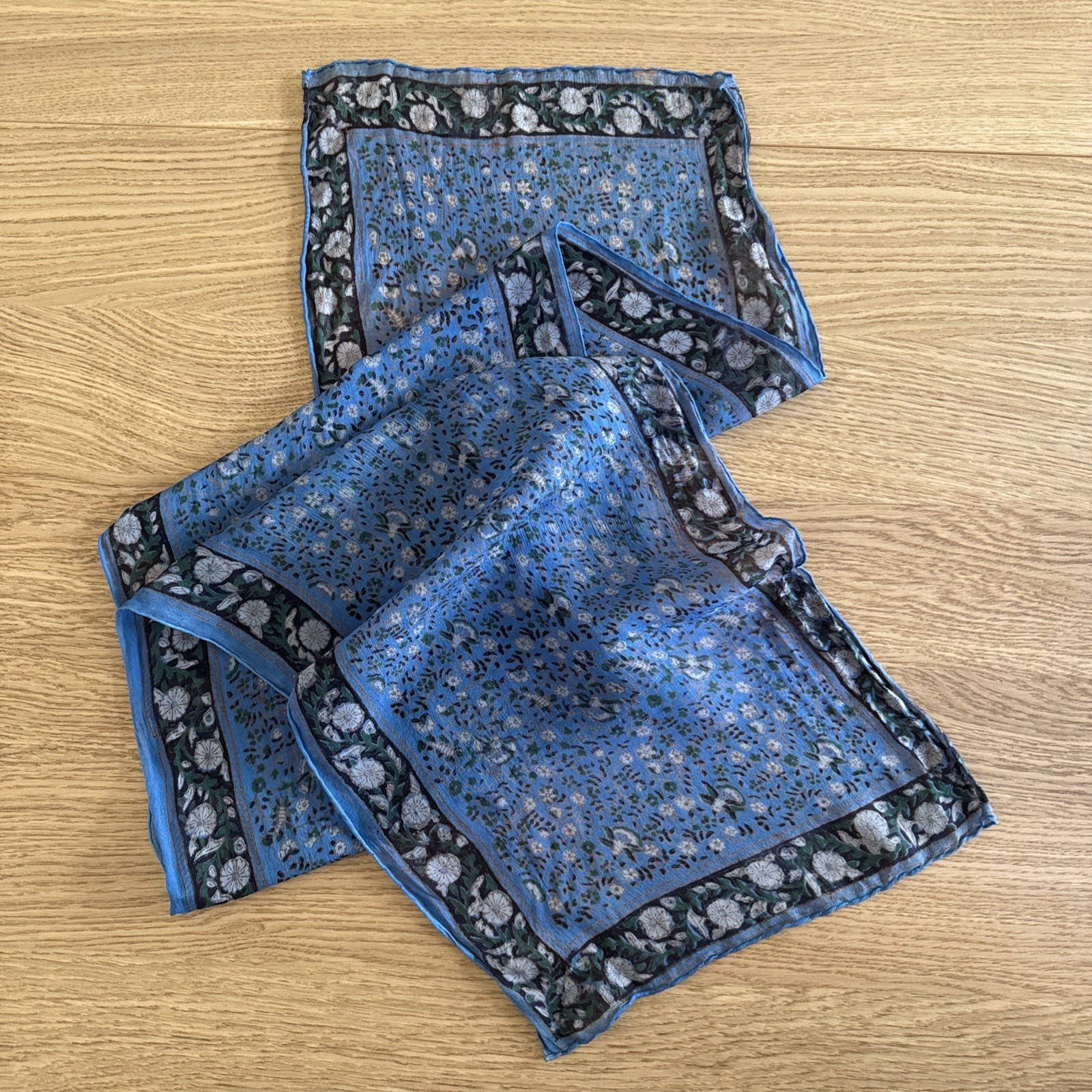 Vintage Silk Printed Scarf