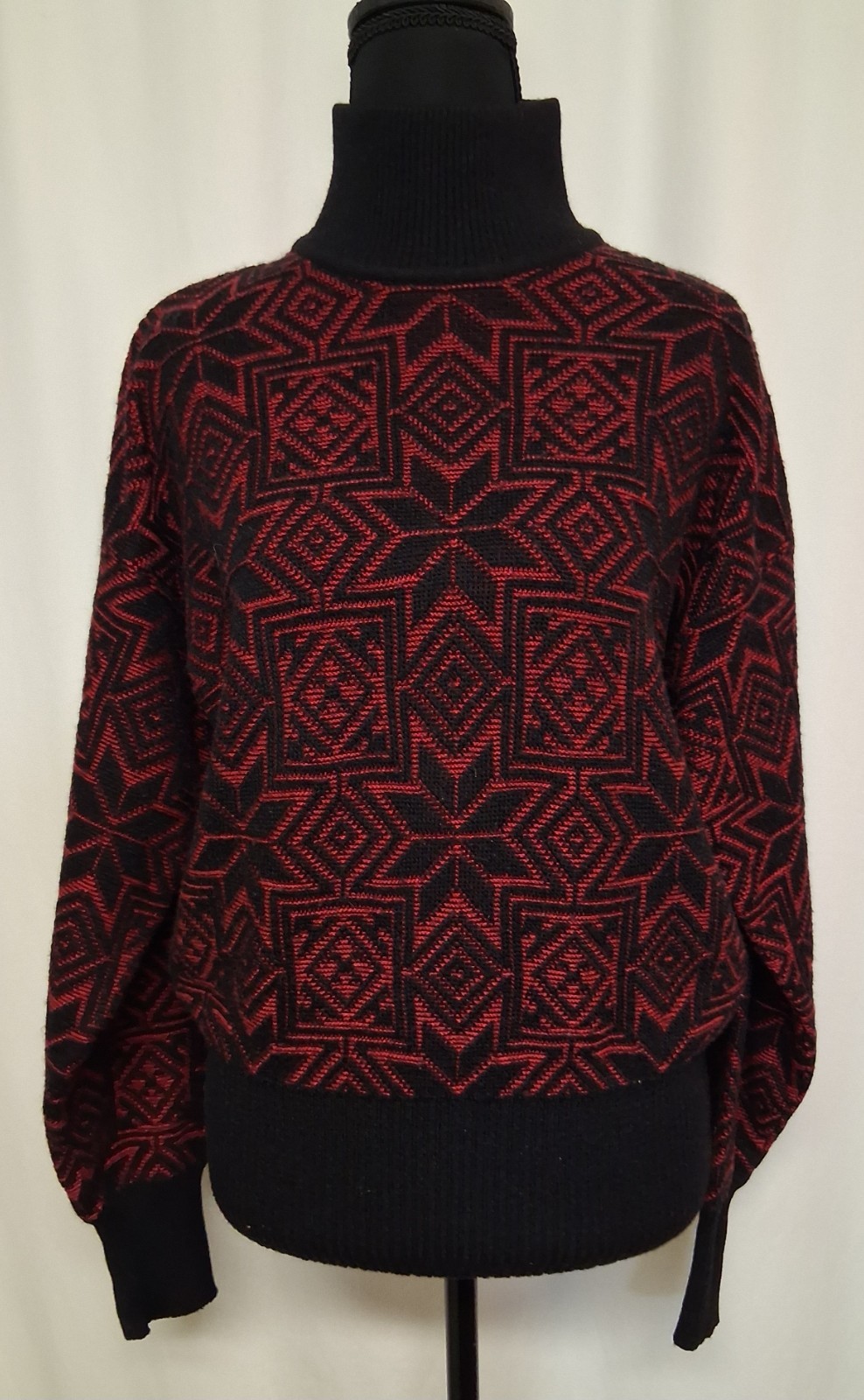 Vintage 1980s Tyrolia Skiwear By Head Turtle Neck Sweater Sm/MD Wool Acrylic