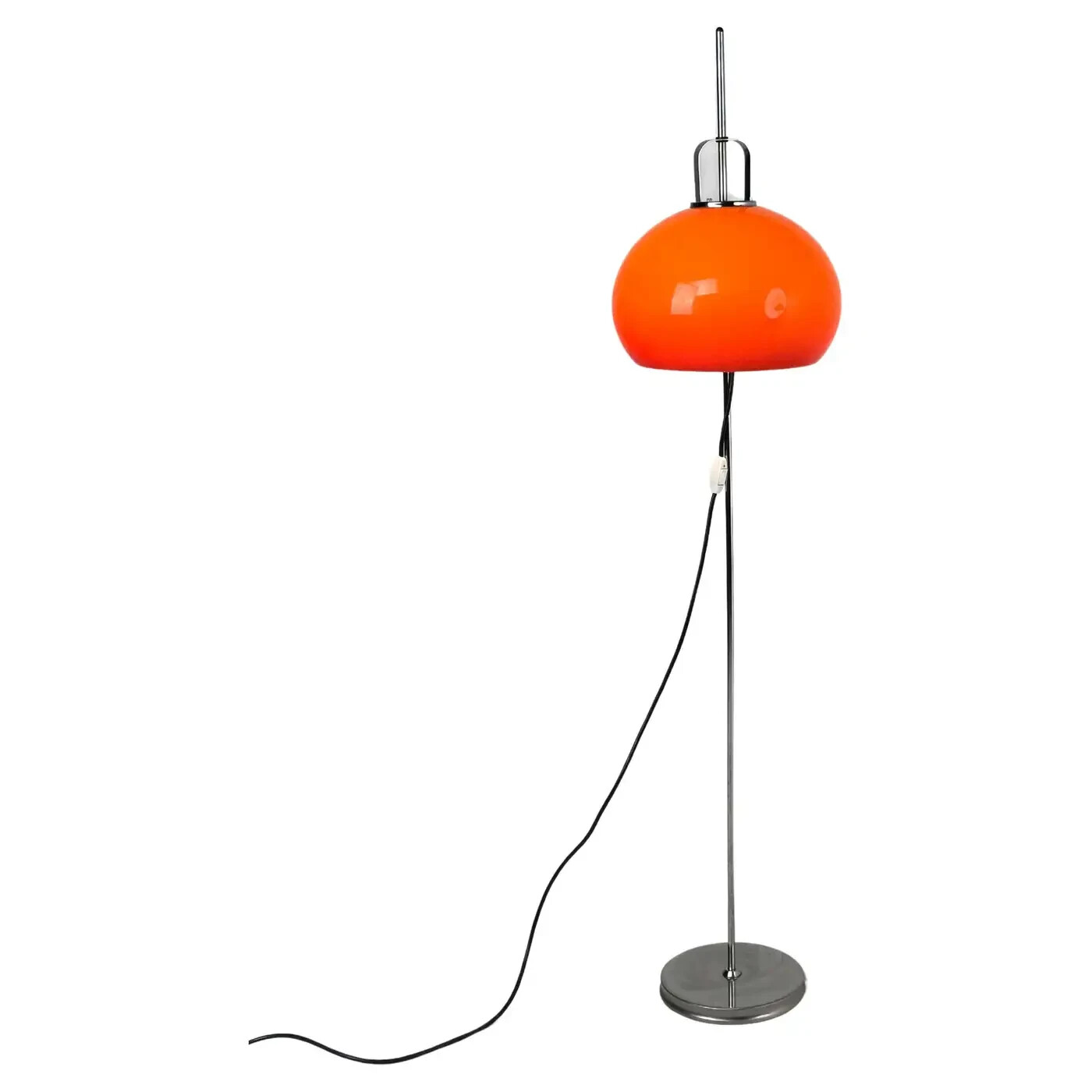 Modern Mid Century Floor Lamp Elegant Lamp Vintage Orange Floor Lamp Handmade