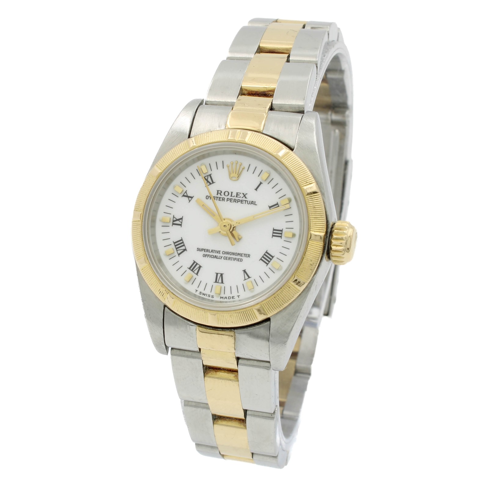 Vintage Ladies' Rolex Oyster Perpetual 67233 24mm White Dial Watch #W323291-1