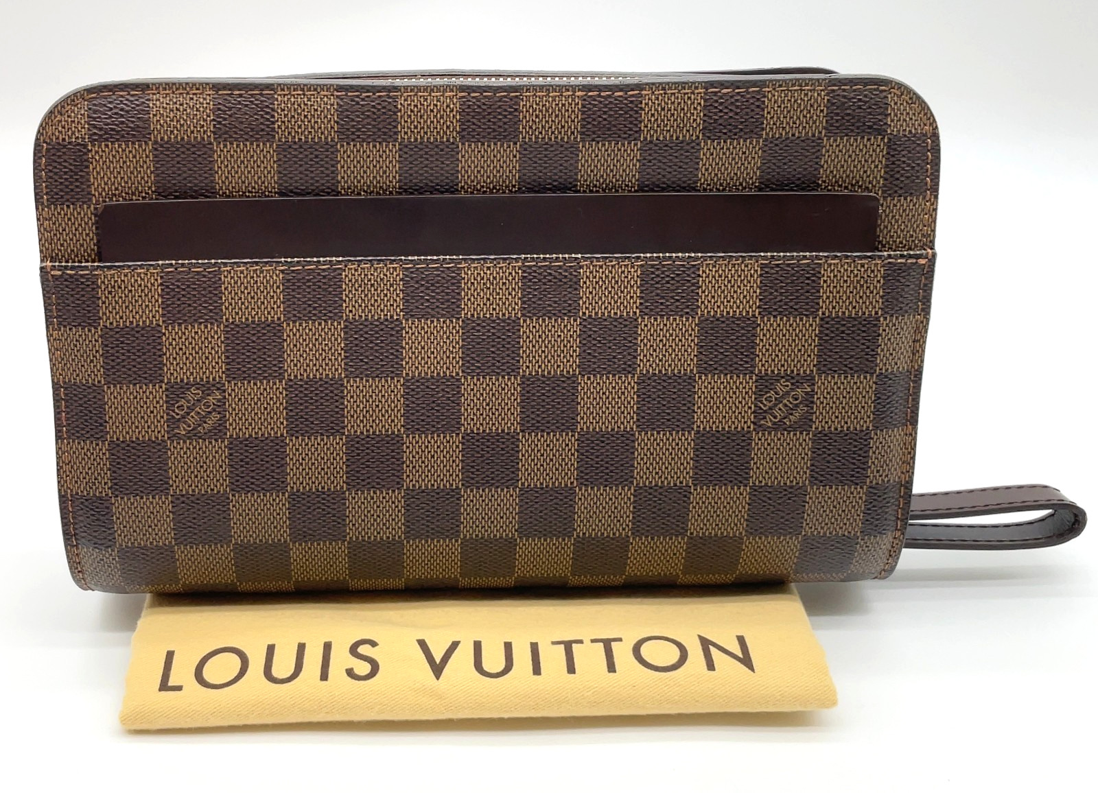 Auth Louis Vuitton Damier Ebene Saint Louis N51993 Clutch Bag W/DustBag RR090001