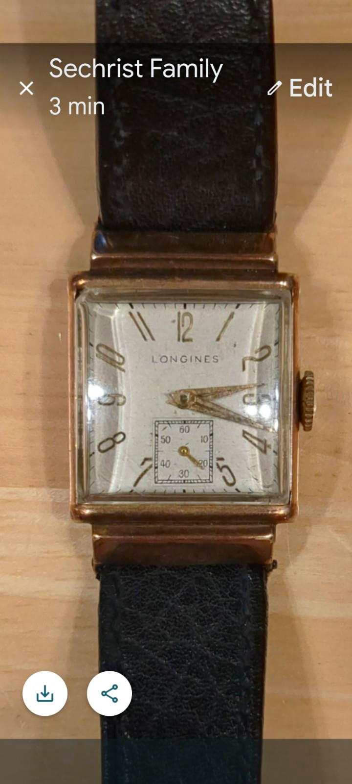 Longines Vintage Rose Gold Rectangular Manual Wind Small Seconds Gold Filled