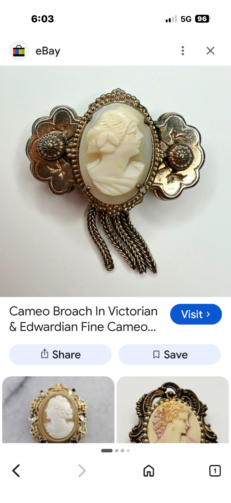 cameo vintage antwue brooch