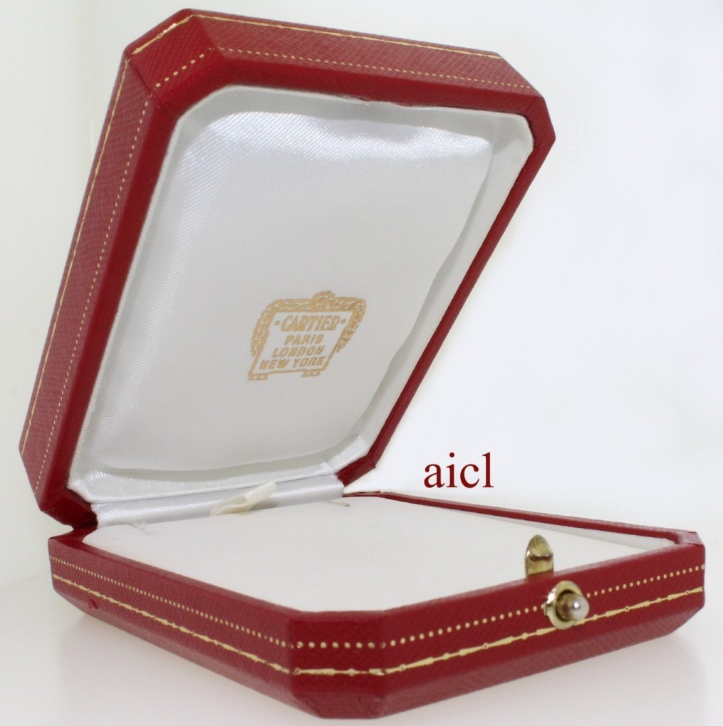 AUTHENTIC VINTAGE CARTIER PENDANT NECKLACE BOX ~ CARTIER PARIS LONDON NEW YORK