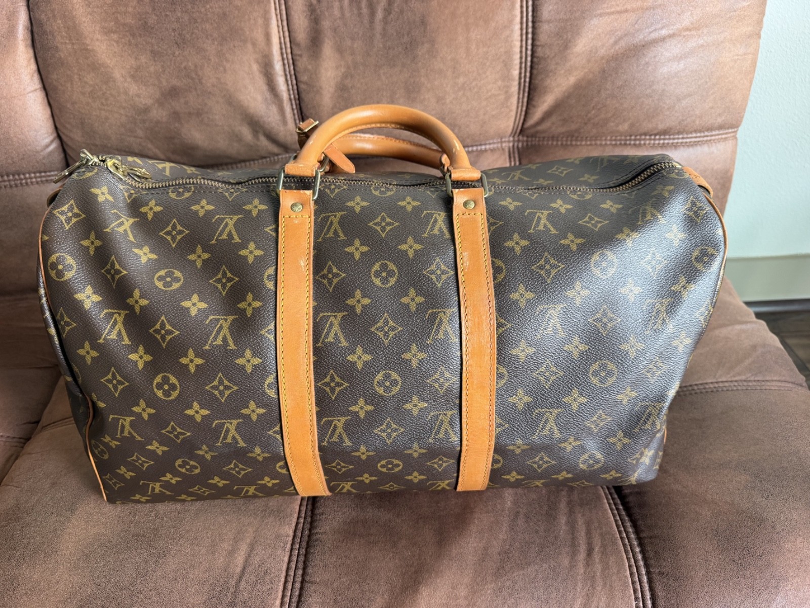 GREAT VALUE Louis Vuitton Vintage Monogram Keepall 55 Bag Duffle Pre-Owned