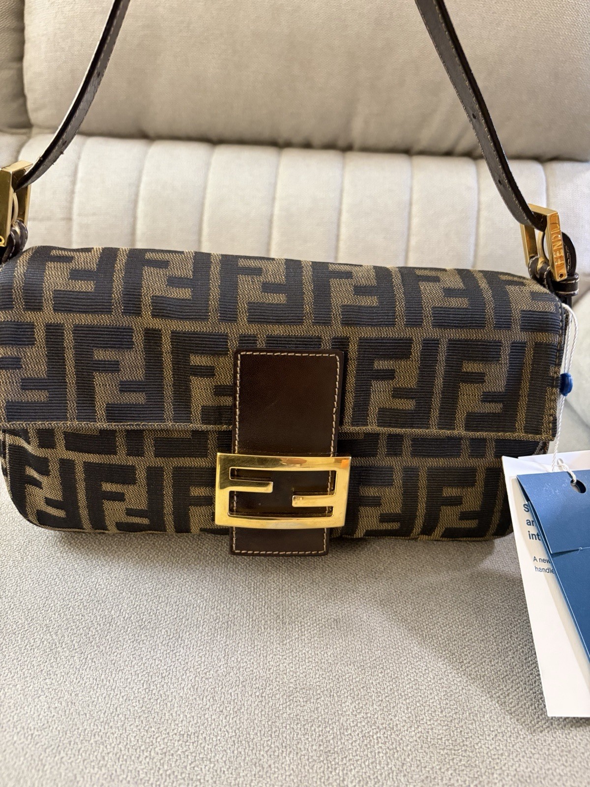 Authentic Fendi Vintage Zucca FF Monogram Baguette Bag /Original/Made in Italy