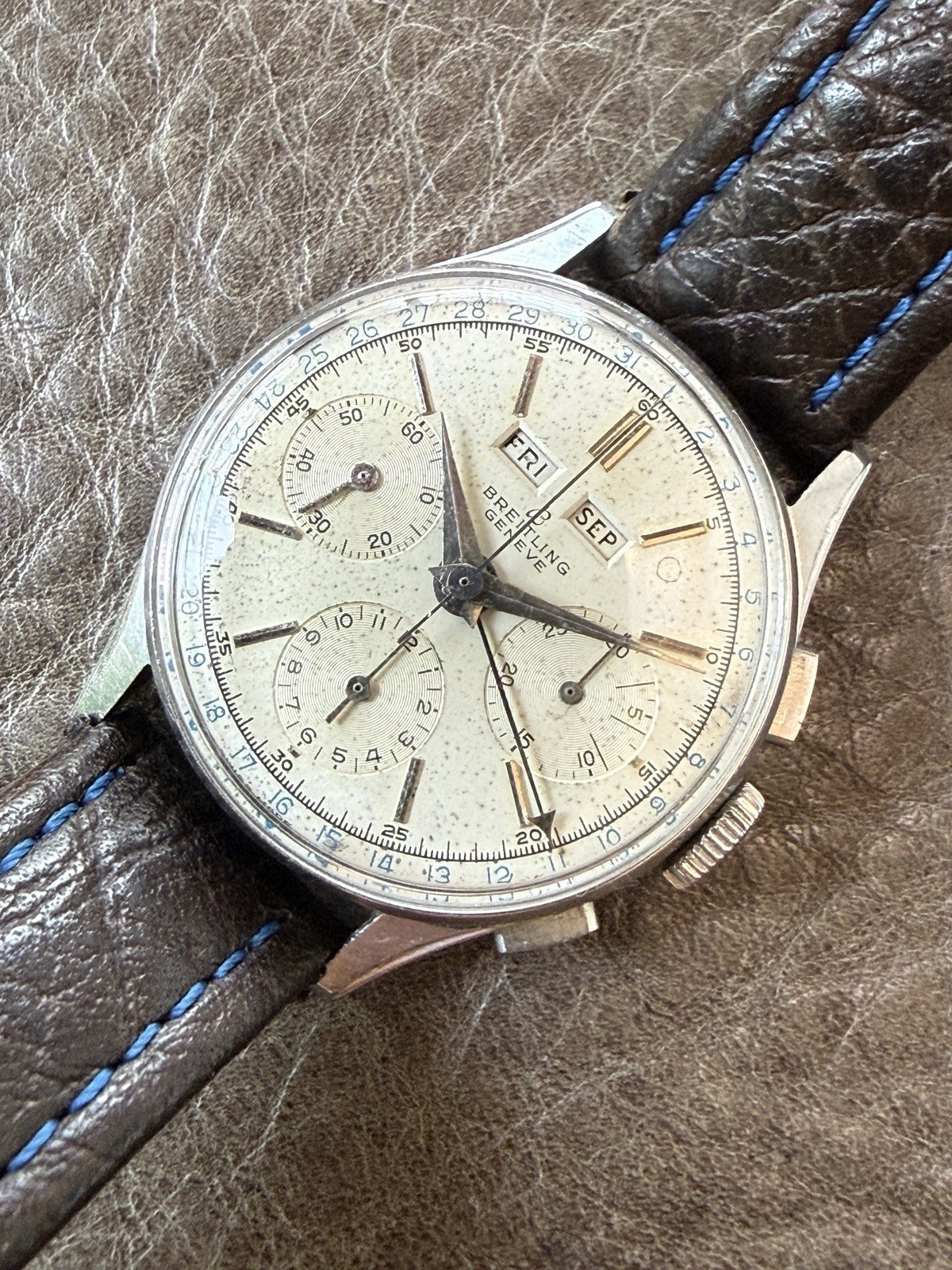 Vintage Breitling Datora Ref. 785, Triple Calendar Chronograph